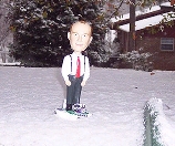 James Spann bobble head doll in snow